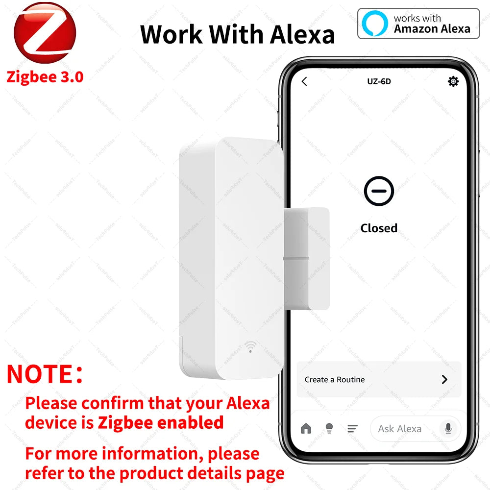 Zigbee 3.0 Sensor Door Window Sensor Contact Sensor Zigbee Hub Required Work with Homeassistant Yandex Alexa Zigbee2Mqtt ZHA