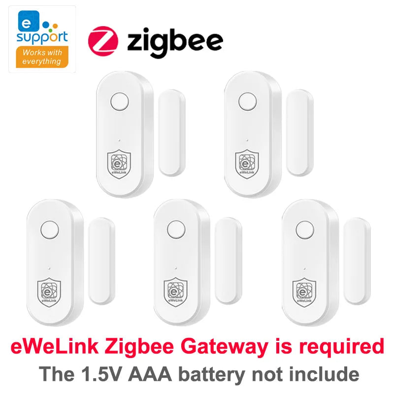 Ewelink Zigbee Door Sensor Open Closed Window Detector APP Control Smart Home Security Alarm Work with Alexa Google