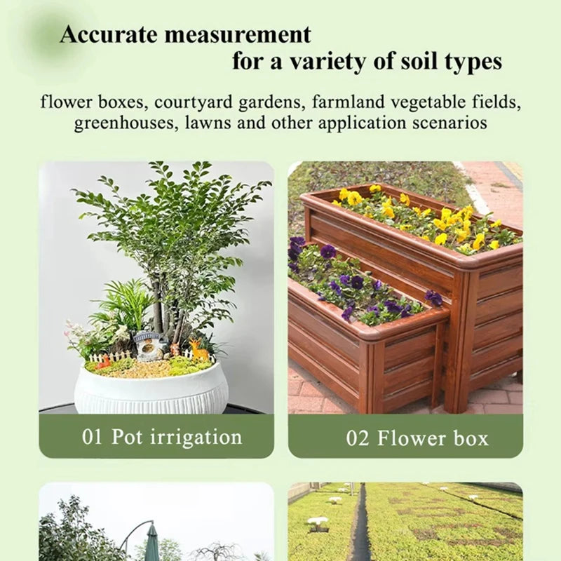Tuya Zigbee Wireless Soil Intelligent Temperature Humidity Tester Mobilephone APP Real Time for Garden Farmland Planting-Y41A