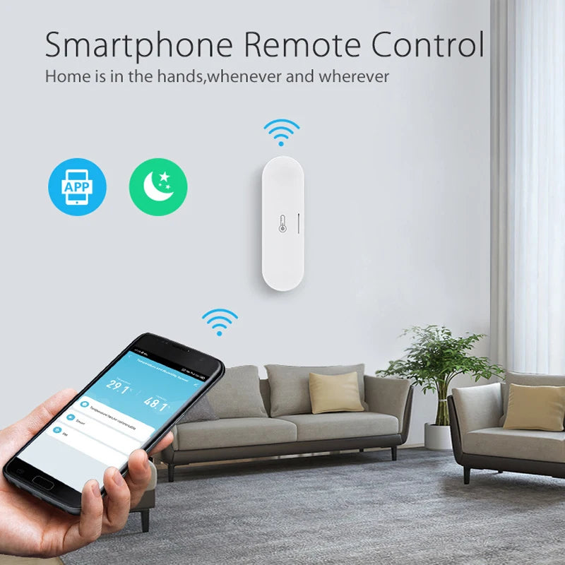 Revolutionize Your Home with the Tuya Smart Zigbee Temperature and Humidity Sensor - Compatible with Apple HomeKit, Alexa, and Google Home!