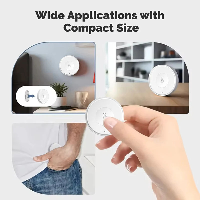 Rechargeable Tuya Zigbee Smart Push Button Wireless Switch Remote Control Automation Scenario Switch Work with Zigbee Gateway