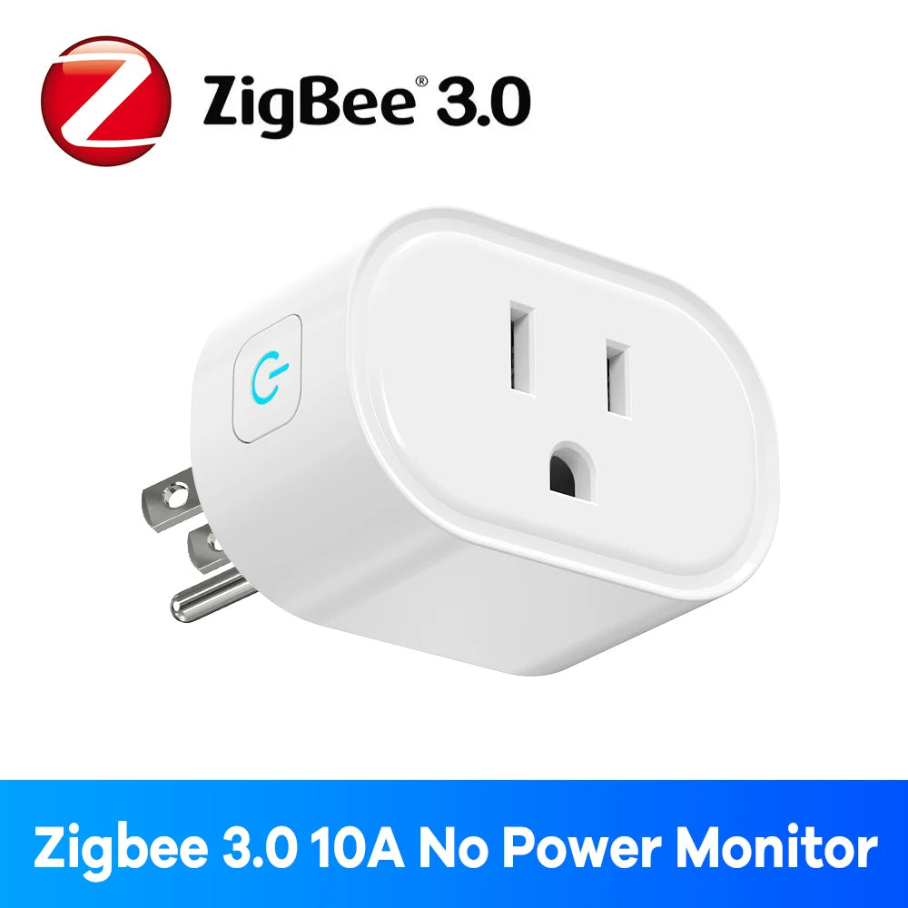 USA Canada Zigbee Smart Plug US Standard 10A/16A Works with Alexa Google Assistant APP Remote Control Timer Group Control