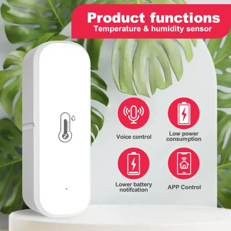 Intelligent Monitoring Tuya 3.0 Smart Temperature Humidity Sensor Voice Control Temperature and Humidity Sensor