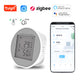 Tuya Smart Wifi & Zigbee Temperature Humidity Sensor Indoor Hygrometer Thermometer Detector Alarm LCD Support Alexa Google Home