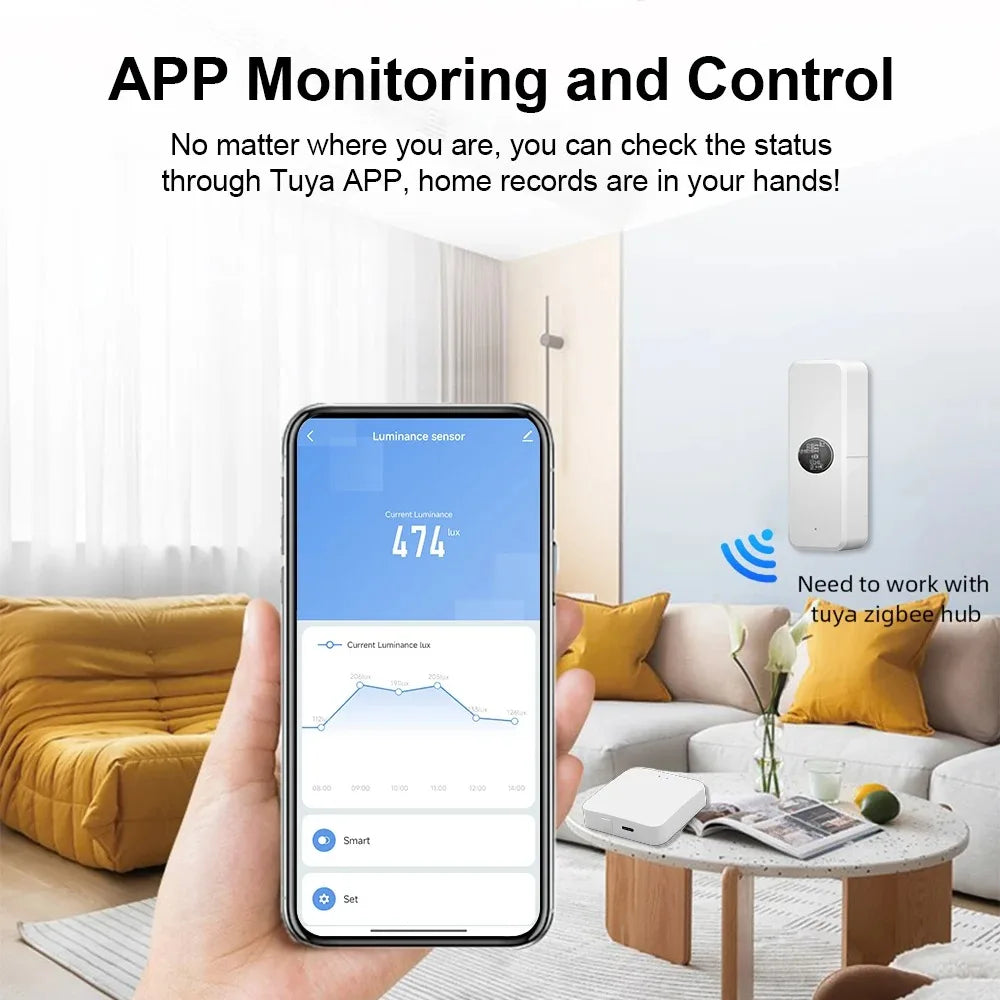 Enhance Your Smart Home with the Tuya Zigbee Illumination Brightness Detector - Perfect for Home Automation!