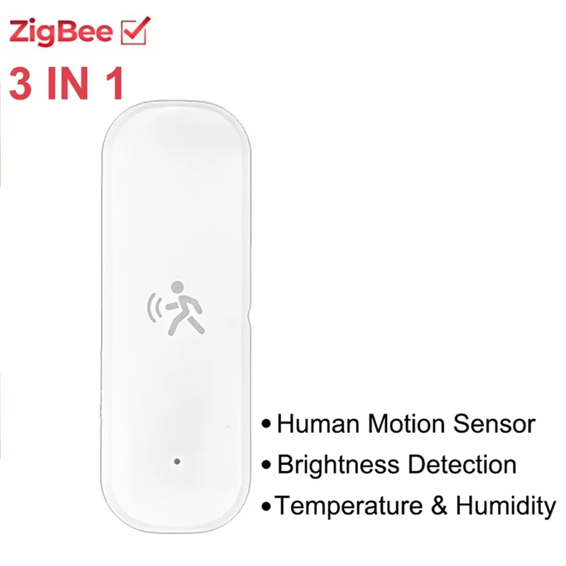 N93R Tuya Zigbee Smart Pir Motion Sensor 3In1 10G Radar Mmwave Temperature and Humidity Sensor Light Sensor for Burglar Alarm