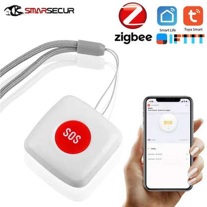 Revolutionize Your Home Security with the Tuya Smart Home Zigbee Emergency Button Alarm System - Instant One-Click Emergency Response!