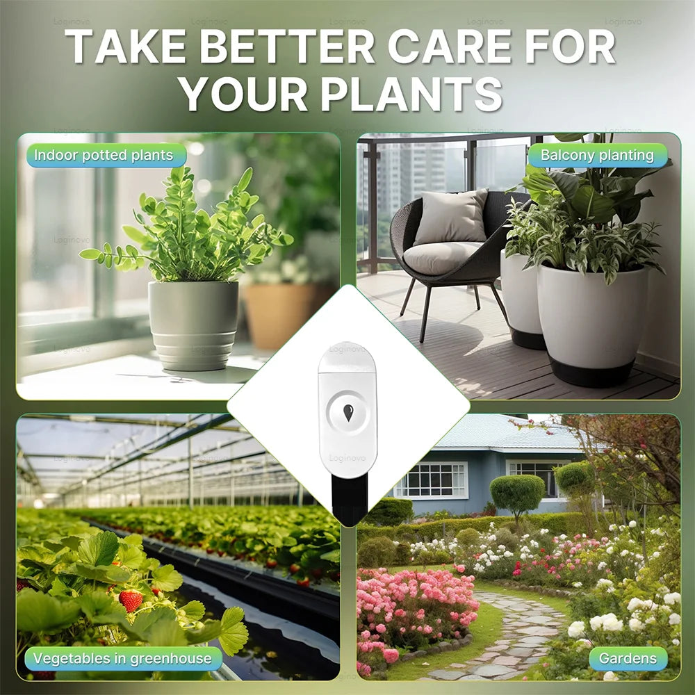 Zigbee Soil Tester Meter Humidity Temperature Moisture Sensor Hygrometer Garden Care Planting Humidity Detector Home Automation