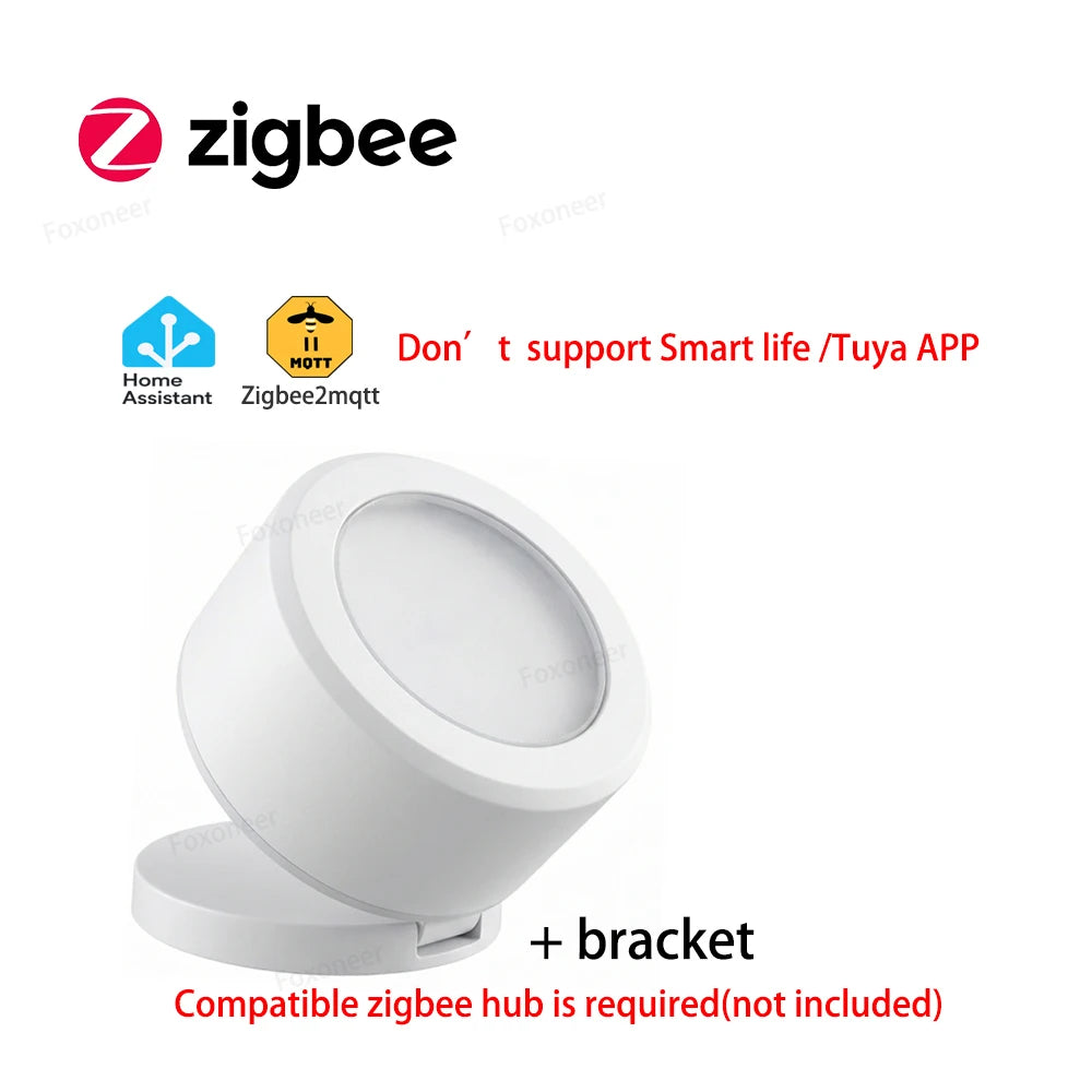 Zigbee Light Sensor Luminance Sensor Illumination Brightness Detector Home Automation with 2MQTT Tuya Devices Linkage