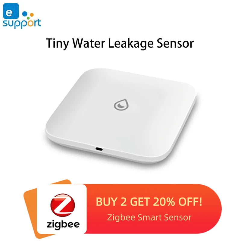 Protect Your Home with the Zigbee 3.0 Water Leakage Sensor - Reliable Immersion Alarm Compatible with Ewelink Zigbee Bridge and Zigbee2Mqtt Gateway