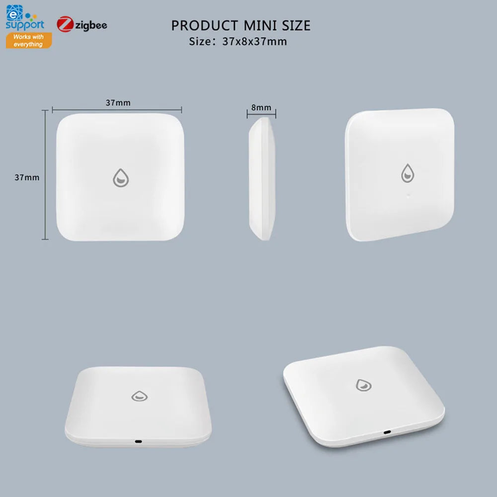 App Smart Zigbee Water Immersion Leak Sensor Remote Monitoring Water Overflow Alert Smart Home Decoration
