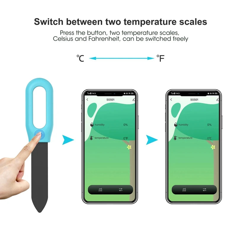 Zigbee Smart Soil Tester Humidity Temperature Moisture Sensor Mobile Phone APP Real Time Monitor for Plant Garden