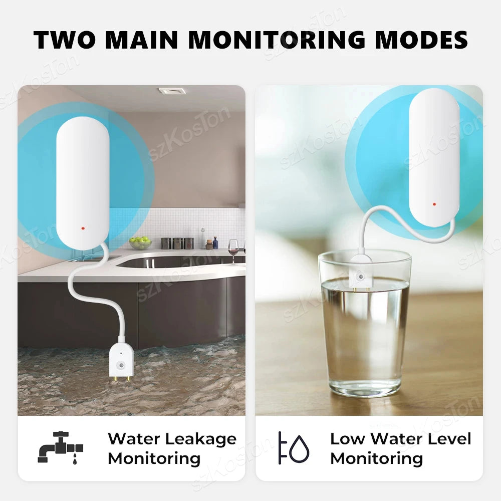 Zigbee Water Leakage Sensor Alarm Water Level Detector Flood Leakage Sensor Ewelink APP Remote Control Security Alarm System
