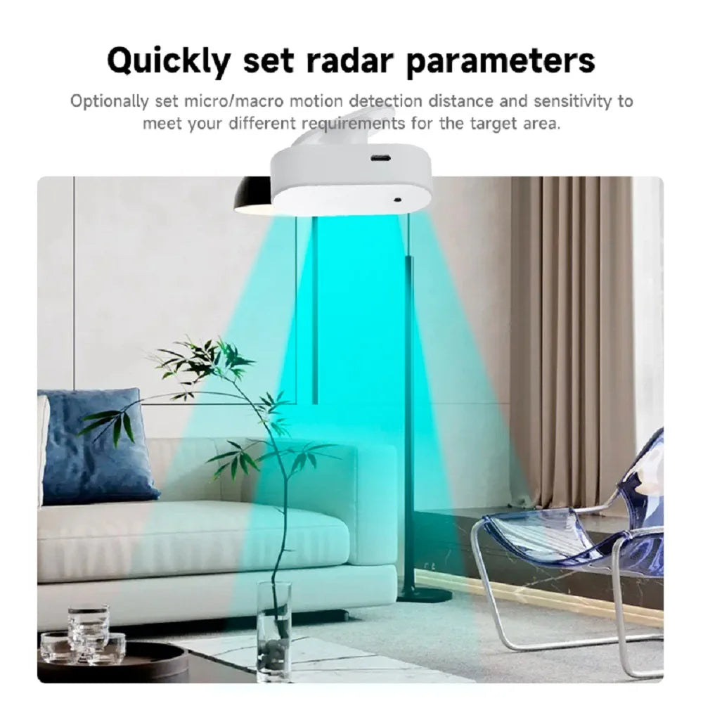 Millimeter Wave Human Presence Detector Tuya Zigbee Mmmwave Smart Human Body PIR Sensor Radar Work with Smart Life Tuya APP