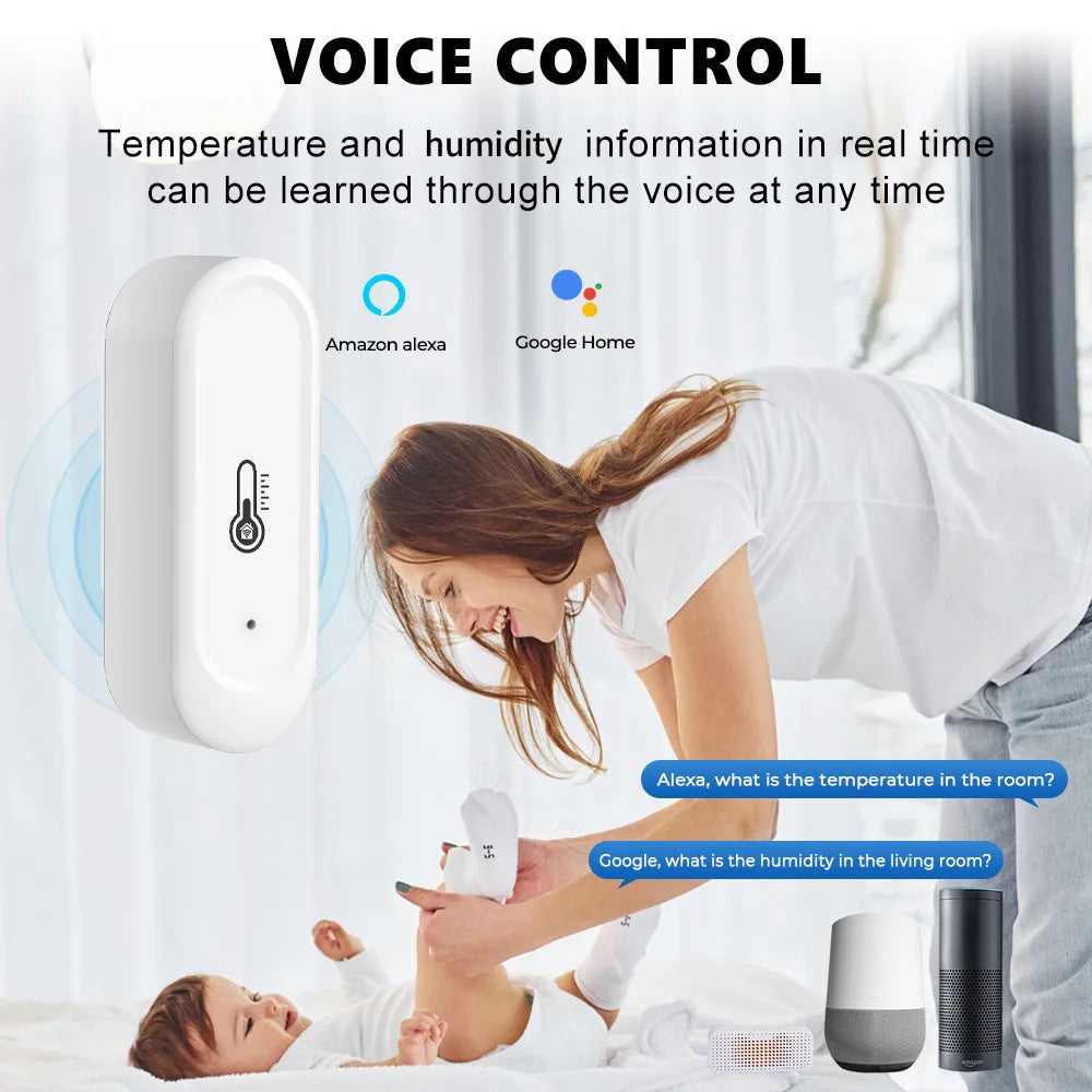 Real-Time Outdoor Temperature Humidity Monitor - IP65 Waterproof, Wifi/Zigbee Enabled for Smart Environments