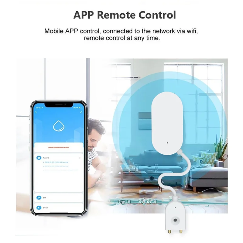 B04B-Tuya Zigbee Leak Sensor Water Leakage Detector Leakage Sensor Water Sensor Prevent Water Leakage for Smart Home