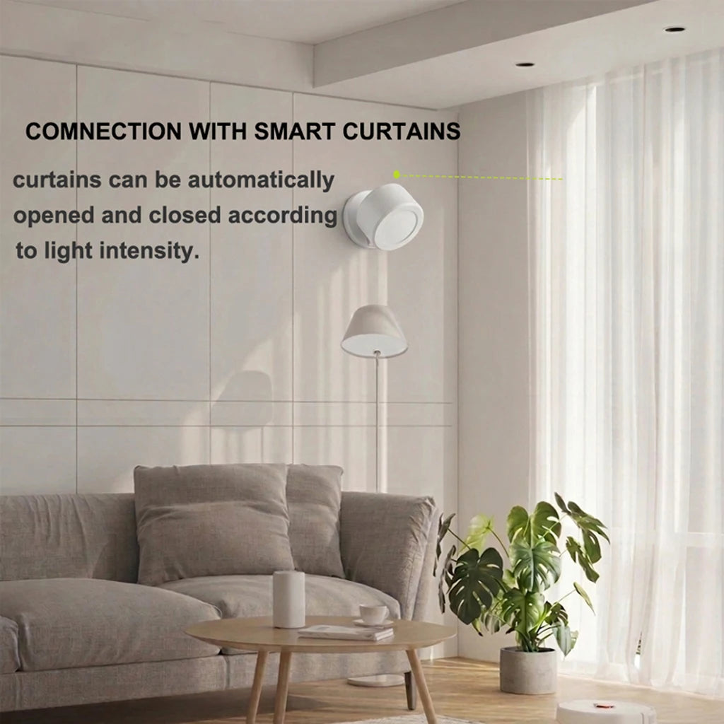 Zigbee Light Sensor Luminance Sensor Illumination Brightness Detector Home Automation with 2MQTT Tuya Devices Linkage