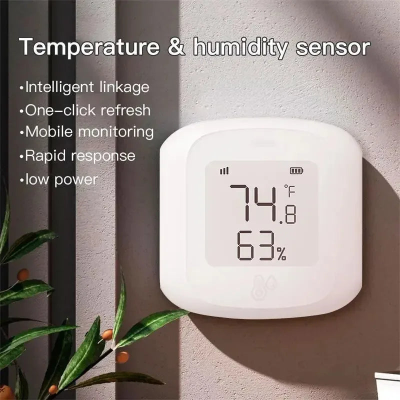 Wifi Sensor Tuya Zigbee Temperature Humidity Sensor Smart Home Automation Indoor Thermometer LCD Display Works with Alex Google