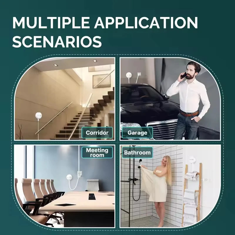 Tuya Zigbee 3.0 Human Presence Sensor Detector Radar Wave Detection Sensor for Home Security Smart Human Body Exists Sensor