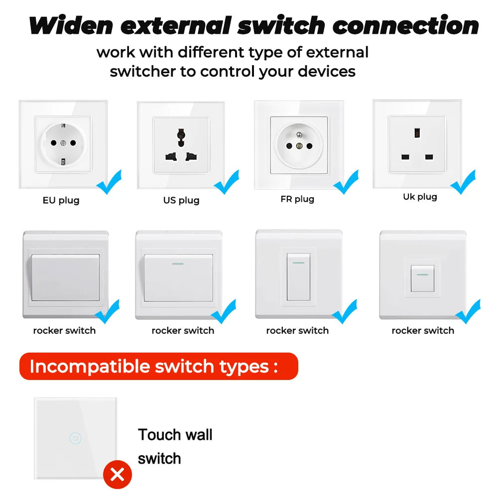 Zigbee Smart Switch for Ewelink App 16A Light Switches DIY Breaker Relay Module Timer Voice Works with Alice Salute Alexa Google