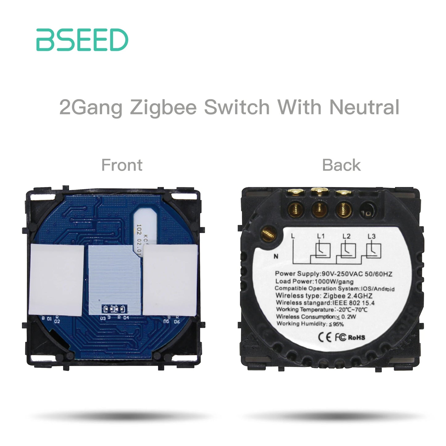 Zigbee Alexa Switch Accessorie Parts Smart Wall Switch Touch Sensor Function Key Neutral Required Support Tuya Google Home