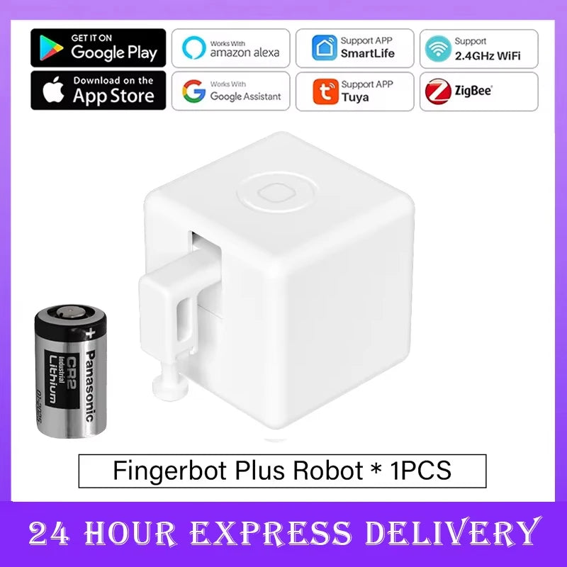Tuya Zigbee 3.0 Smart Fingerbot Switch Remoter Garage Curtain Button Robot Pusher for Alexa Google Home Voice Assistant