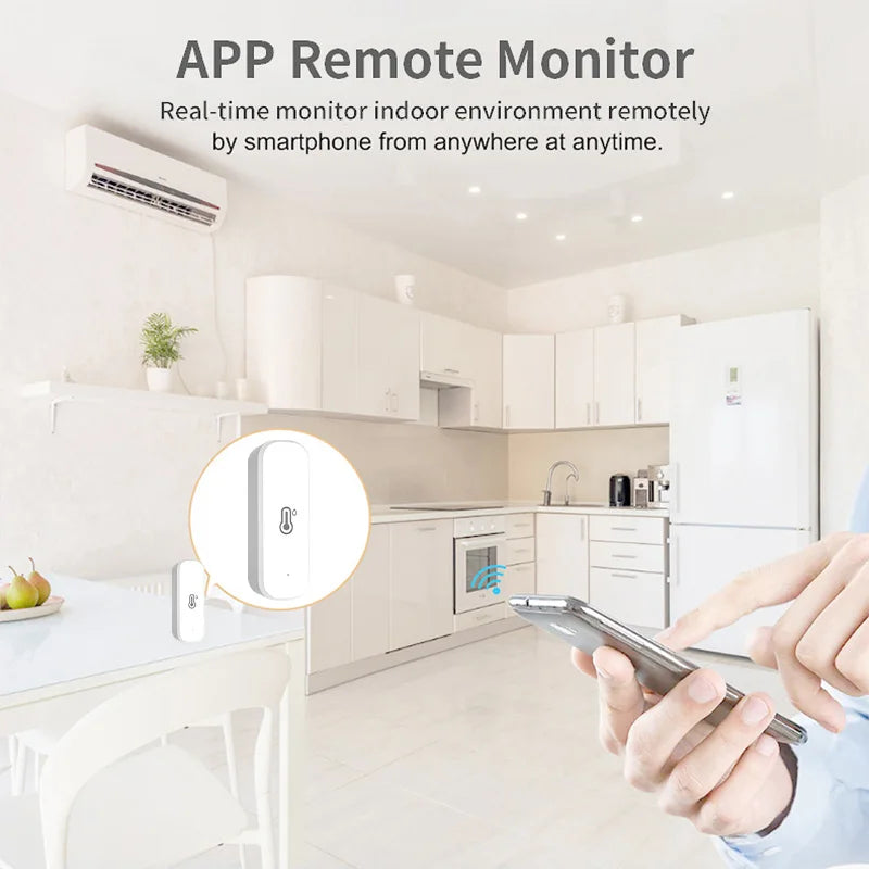 Cozylife Wifi Smart Temperature Humidity Sensor Smart Home Thermometer Hygrometer for Indoor Room Weather Station with Google