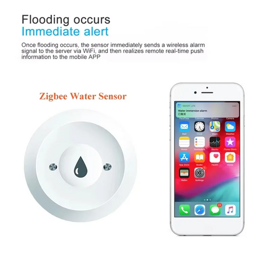 Abjf-Flood Leak Detector App Remote Monitoring Zigbee Water Leak Detector Water Leak Detector
