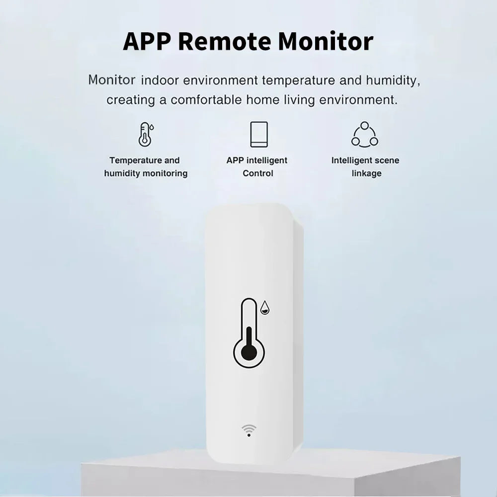 Tuya Zigbee Temperature and Humidity Sensor APP Remote Monitor for Smart Home Var Smartlife Works with Alexa Google Assistant