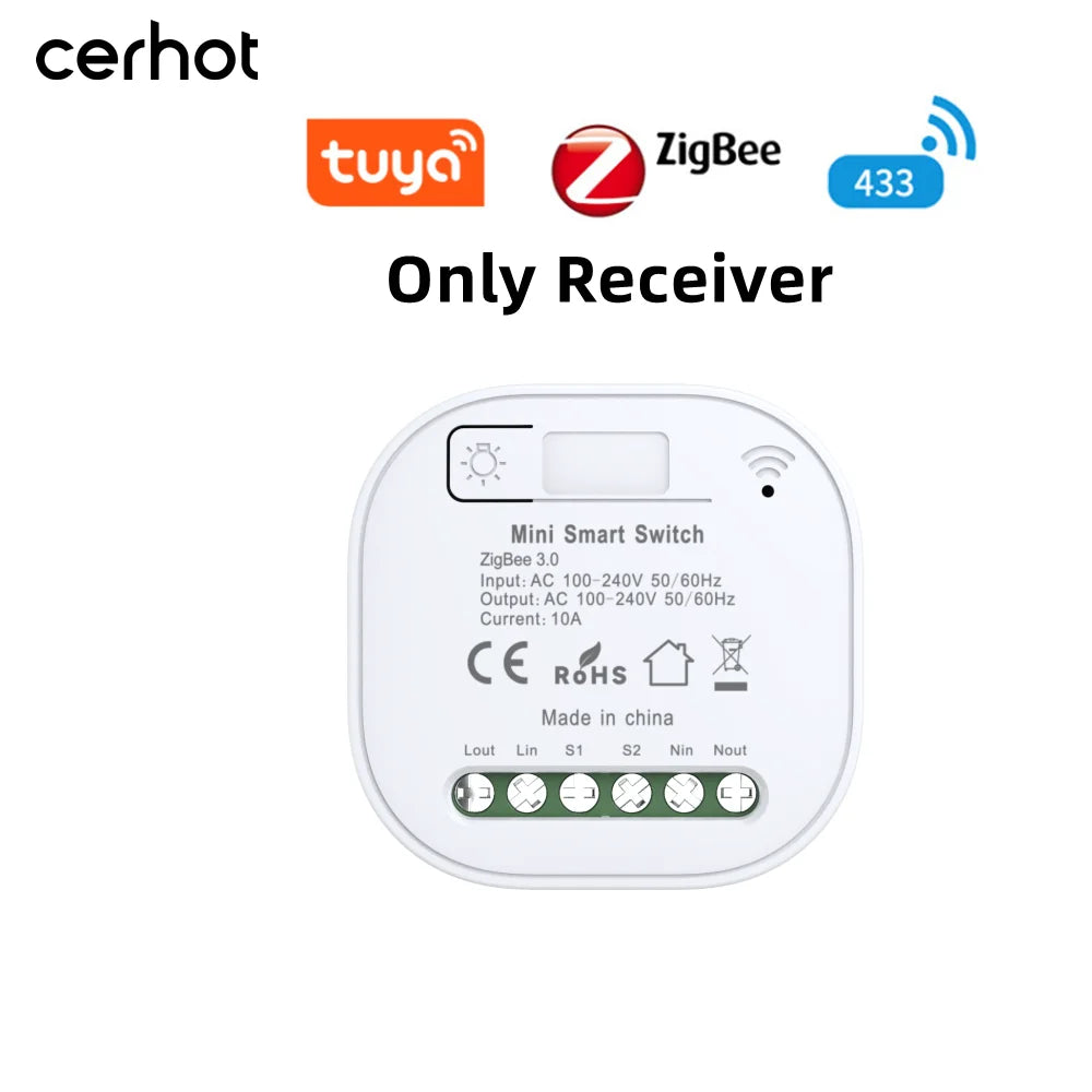 Transform Your Home with the Tuya Zigbee Self-Powered DIY Smart Switch - No Batteries, Waterproof, and Wireless Control!