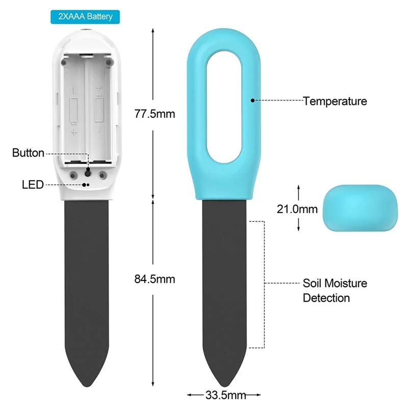 Revolutionize Your Garden with the B29C Smart Zigbee Soil Moisture and Temperature Sensor - Effortless Automation for Optimal Growth