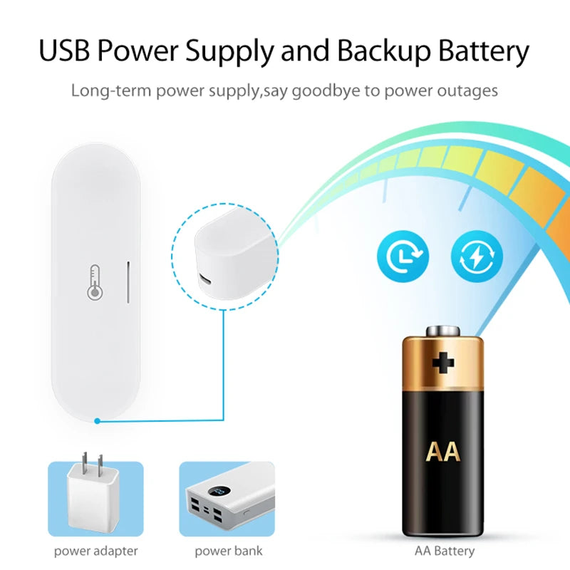 Zigbee 3.0 and Homekit Temperature and Humidity Sensor Thermometer Tuya Smart Life App Remote Control Home Automation Alexa