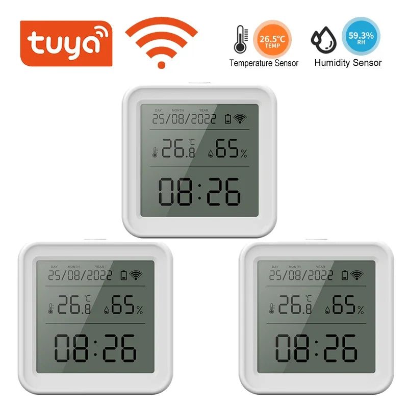 Tuya Zigbee/Wifi Temperature Humidity Sensor Hygrometer Thermometer Smart Home Smart Life App Support Alexa Google Assistant