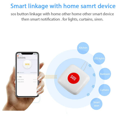 Revolutionize Your Home Security with the Tuya Smart Home Zigbee Emergency Button Alarm System - Instant One-Click Emergency Response!