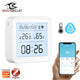 Tuya Smart Home Zigbee Humidity Sensor - Wireless Temperature and Humidity Sensor with Backlit Clock Function