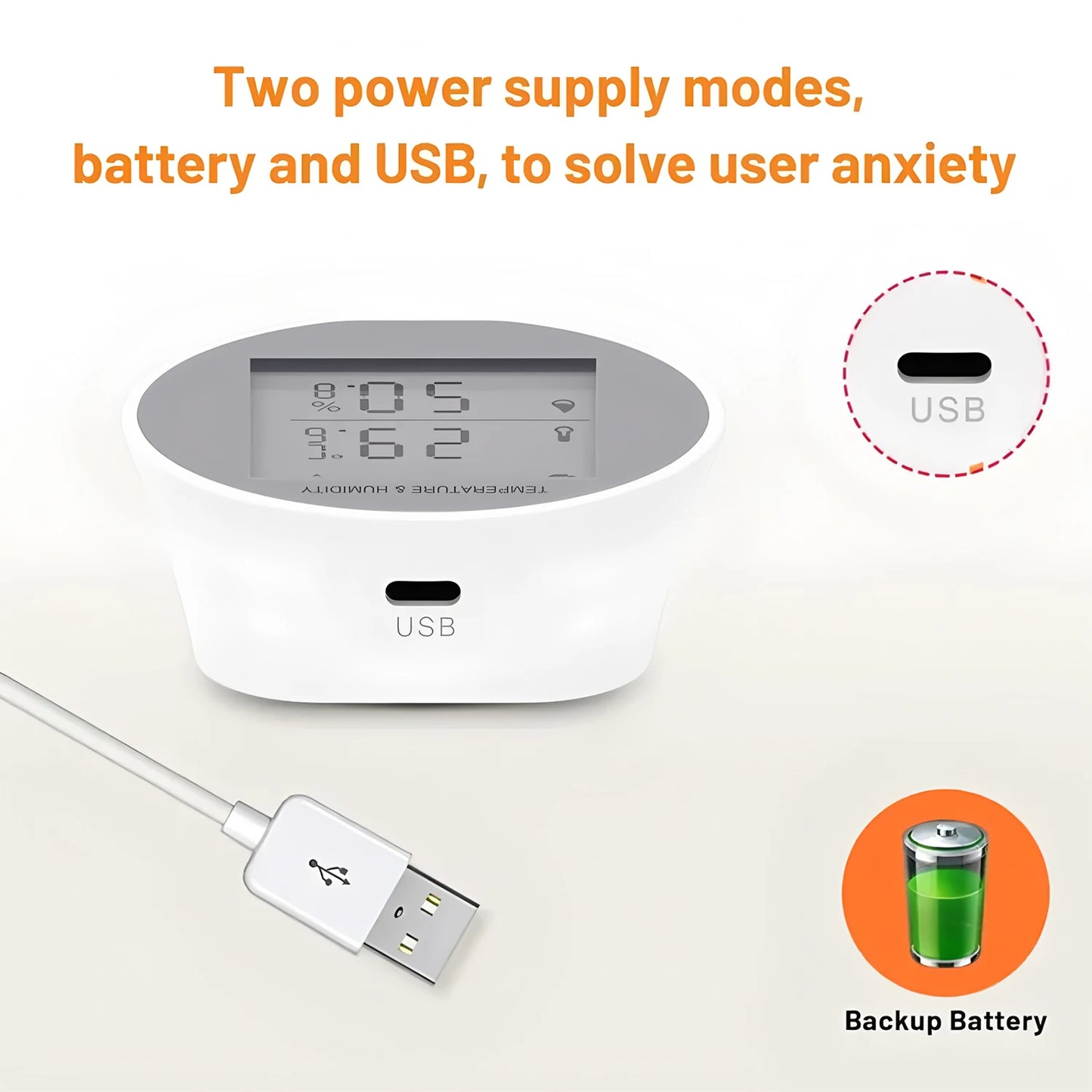 Tuya Smart Wifi & Zigbee Temperature Humidity Sensor Indoor Hygrometer Thermometer Detector Alarm LCD Support Alexa Google Home