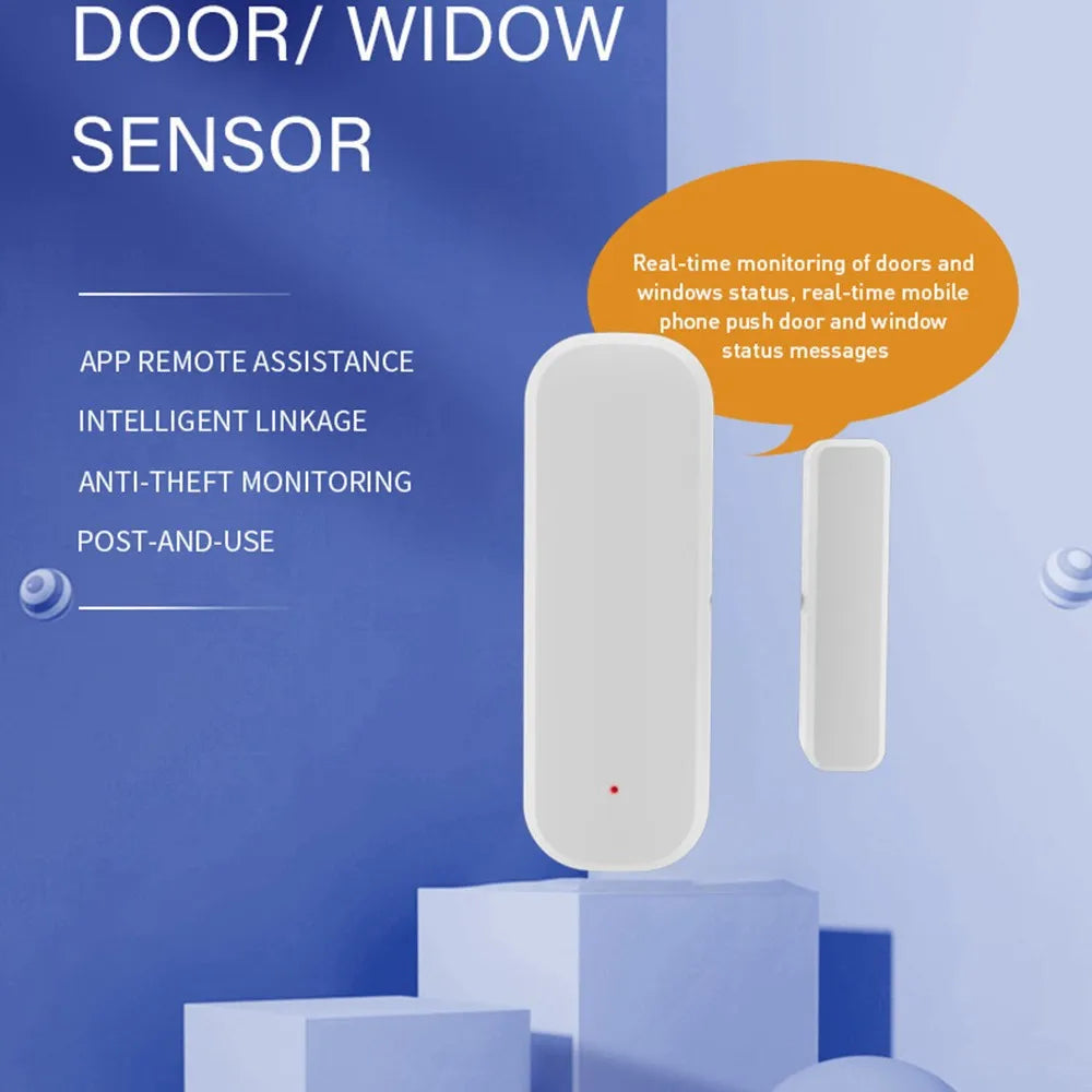 Tuya Zigbee 3.0 Smart Door Sensor Security Protection Open/Closed Door Detector with Smart Life APP Control Alexa & Google Home