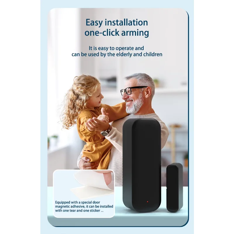Tuya Zigbee 3.0 Door Sensor Window Sensor Contact Sensor for Smart Home Smart Life APP Remote Control Compatible with Alexa