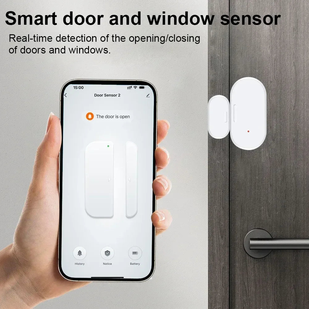 Ewelink Zigbee Door Window Sensor Contact Sensor Security Burglar Alarm Magnetic Door Sensor Support Home Assistant Zigbee2Mqtt