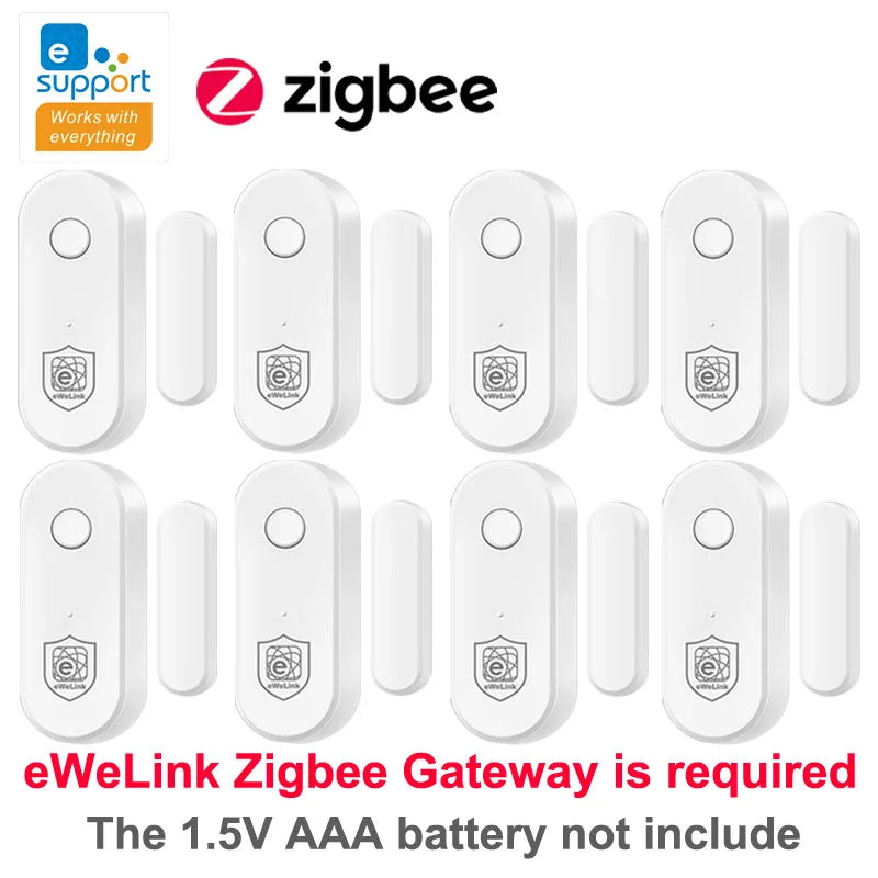 Ewelink Zigbee Door Sensor Open Closed Window Detector APP Control Smart Home Security Alarm Work with Alexa Google