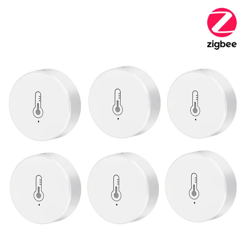 Real Time Tuya Smart Life Zigbee Temperature and Humidity Sensor Thermometer Monitor Work for Alexa Google Home Assistant