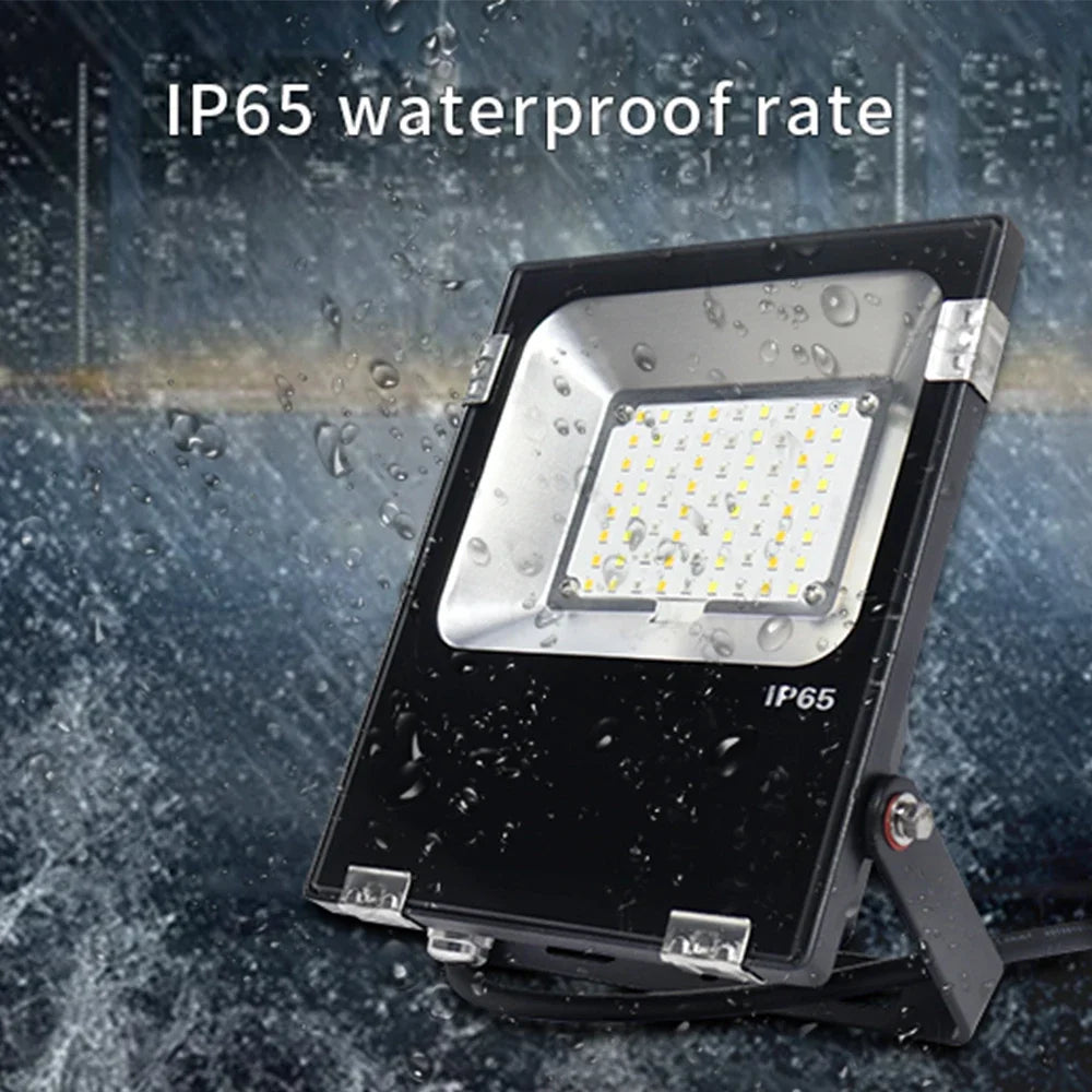 Zigbee Outdoor Floodlight RGBWW LED Garden Lamp 30W Waterproof Grade Compatible with Tuya App Alexa Echo plus Voice & RF Control