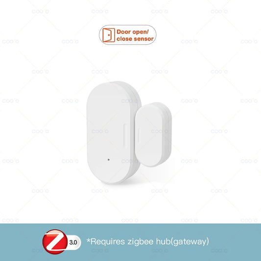 Zigbee Door Window Sensor Lux Light/ Vibration Detect 2 in 1 Real Time Wireless Magnetic Alarm Works with Alexa Google HA Z2M