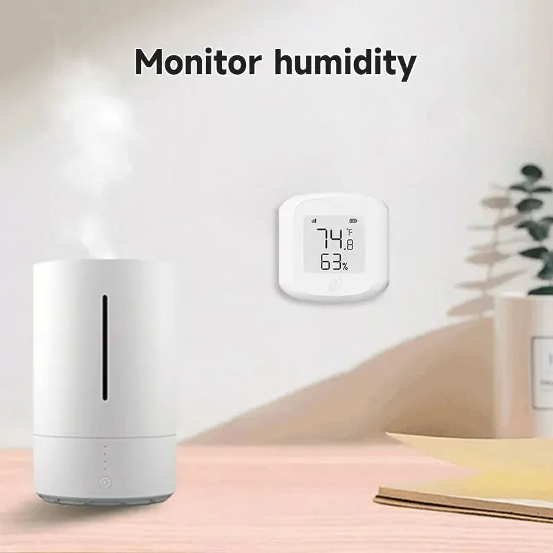 Wifi Sensor Tuya Zigbee Temperature Humidity Sensor Smart Home Automation Indoor Thermometer LCD Display Works with Alex Google