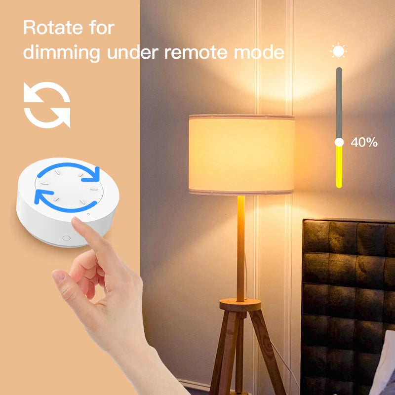 Tuya Zigbee Smart Knob Switch Dimmer Removeable Wireless Scene Linkage Push Button Light Automation Scenarion Remote Panel