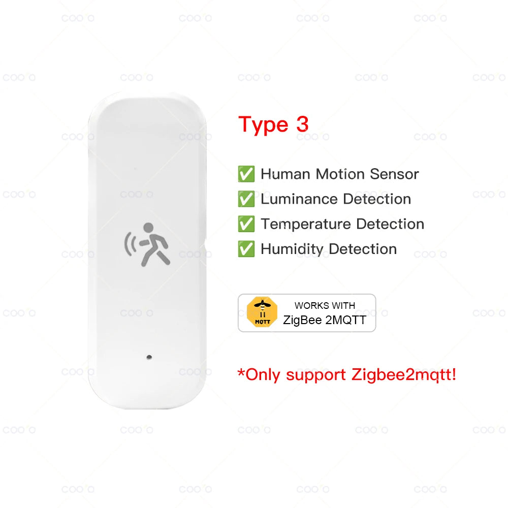 Zigbee 10G Mmwave Radar Motion Sensor Human Detector with Illuminance Temperature Humidity Sensor Support Tuya Hub Zigbee2Mqtt