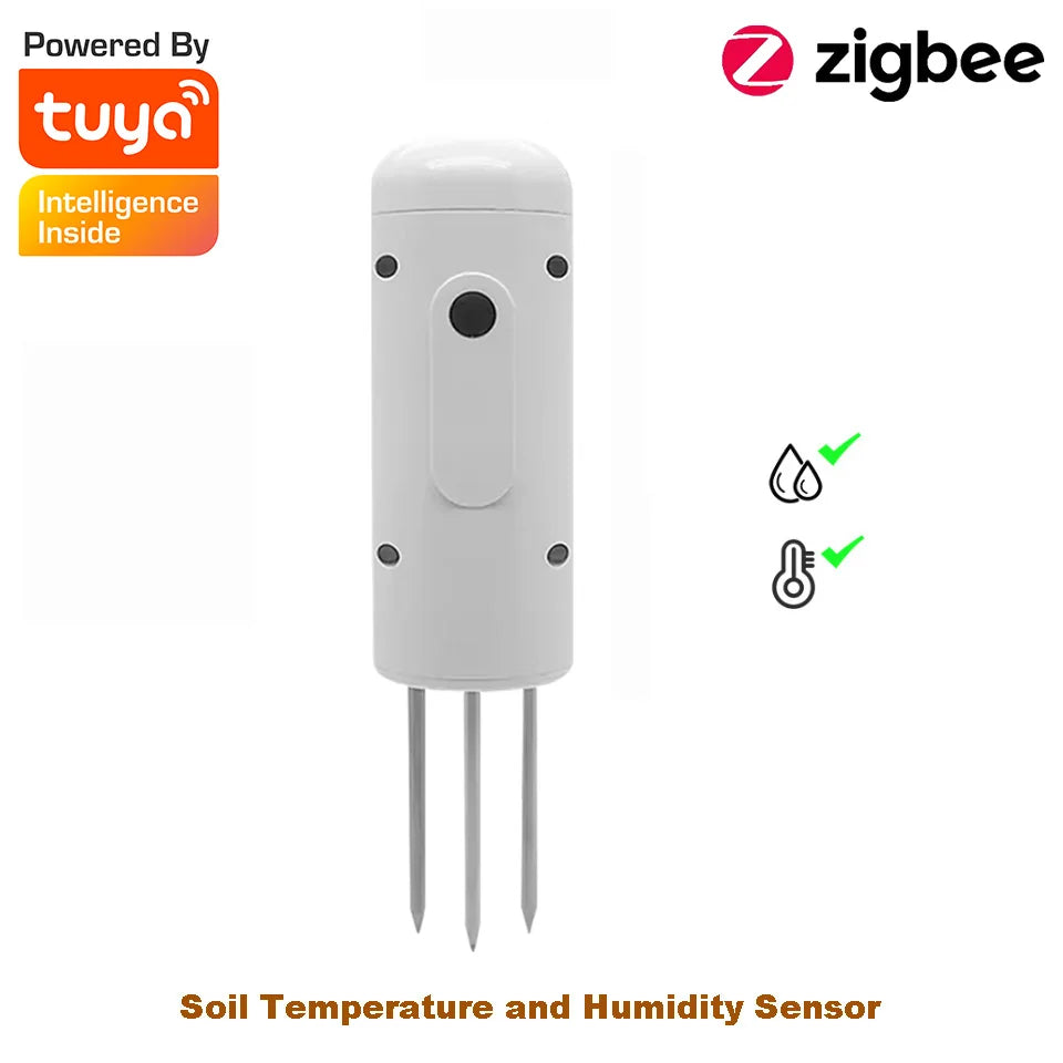 Zigbee Soil Tester Temperature and Humidity Meter Waterproof Tuya Thermohygrometer Garden Automation Irrigation Detector