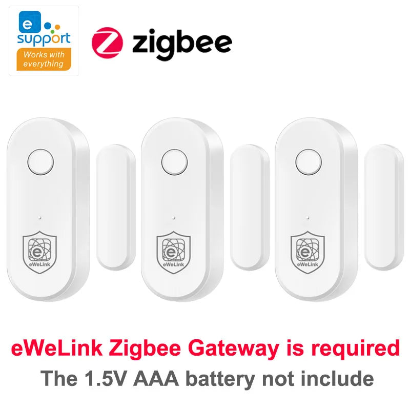 Ewelink Zigbee Door Sensor Open Closed Window Detector APP Control Smart Home Security Alarm Work with Alexa Google
