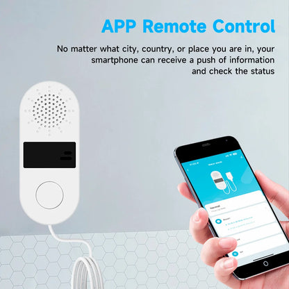 Protect Your Home with the Tuya Wifi Water Leak Detector - 130Db Alarm & App Control for Smart Living