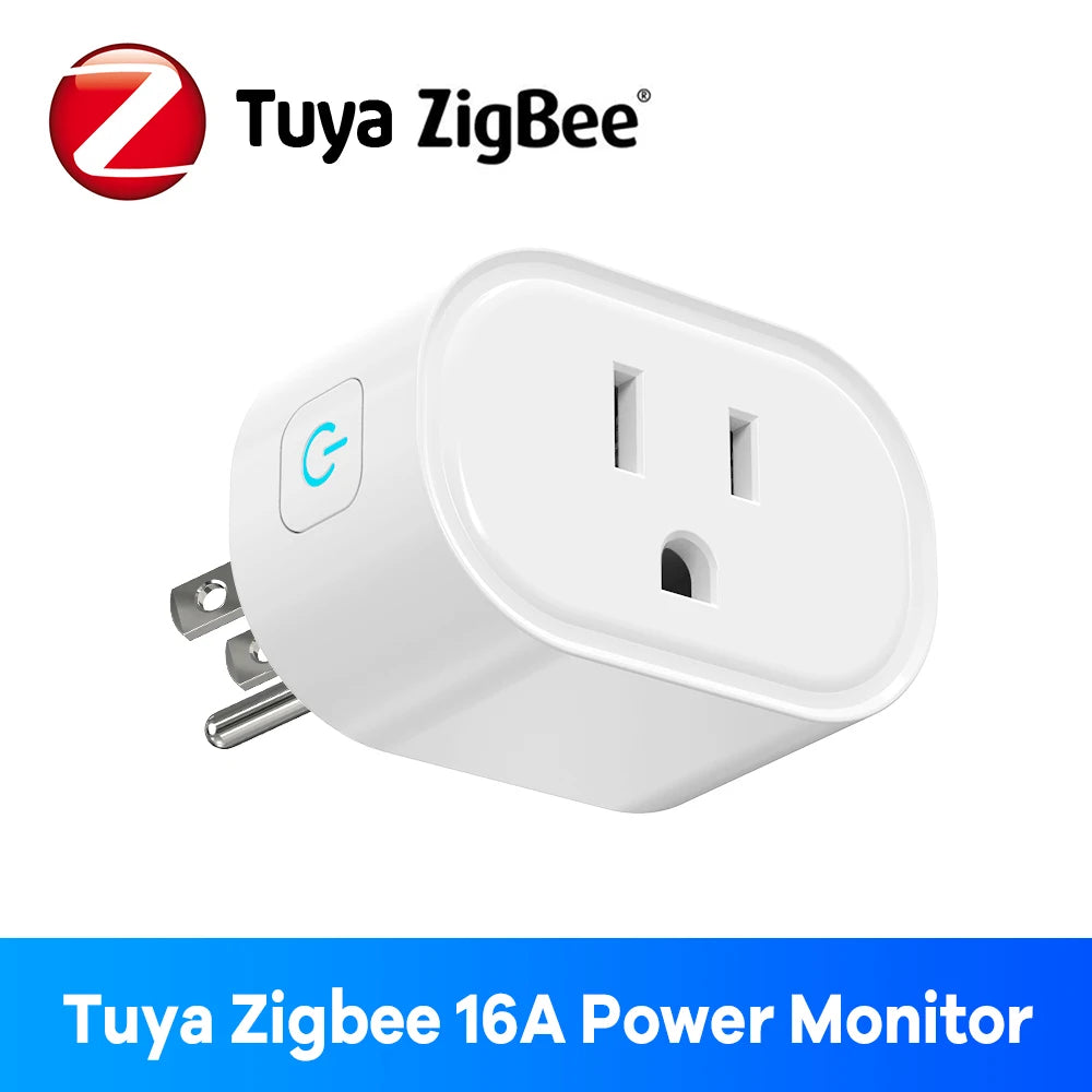 USA Canada Zigbee Smart Plug US Standard 10A/16A Works with Alexa Google Assistant APP Remote Control Timer Group Control